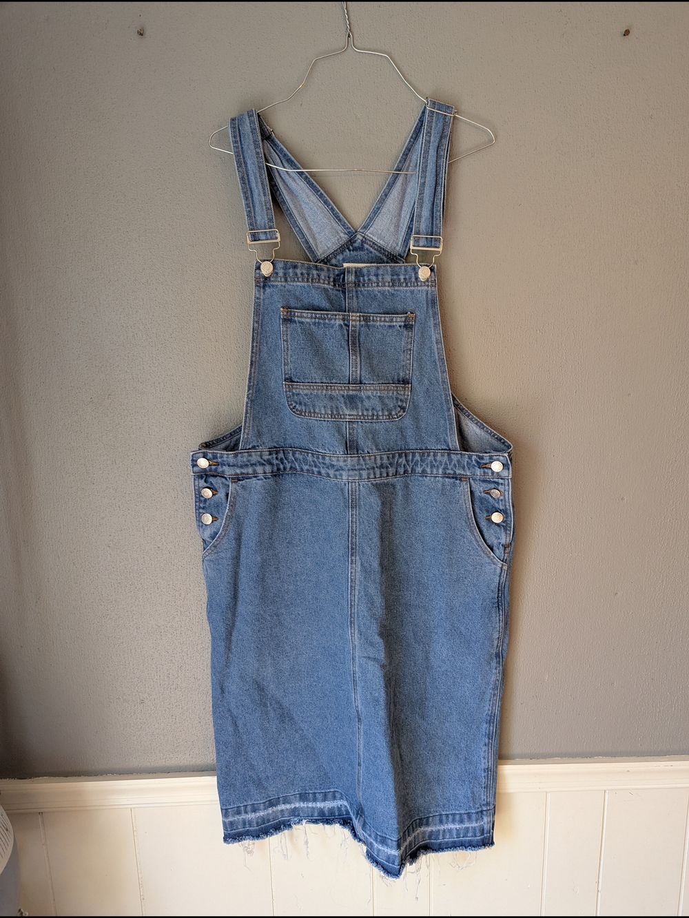 Classic Blue Denim Women’s Overalls Dress